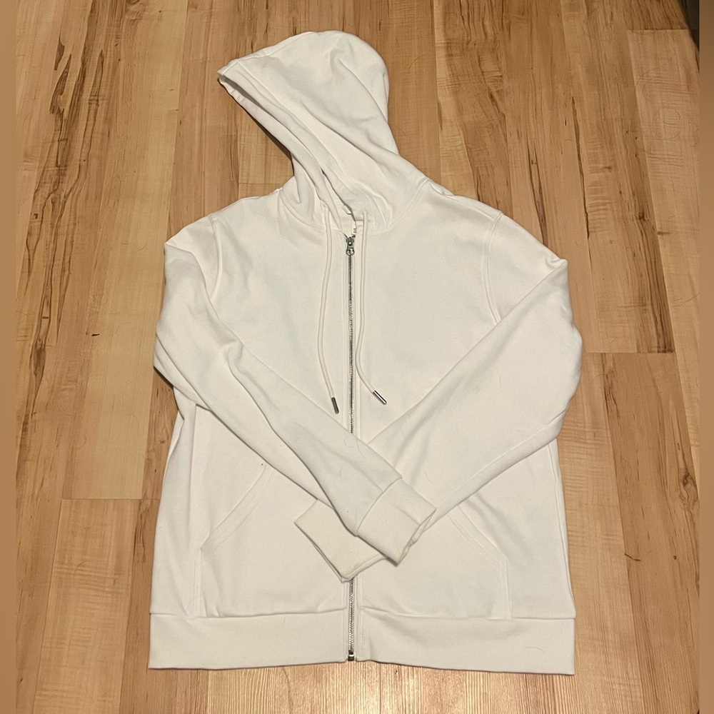 H&M white zip up